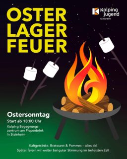 Osterlagerfeuer 2025
Am Ostersonntag ab 18 Uhr am Kolping Begegnungszentrum in Steinheim – mit Lagerfeuer, Bratwurst, Pommes & kalten Drinks.
Kommt vorbei und feiert mit uns weiter im beheizten Zelt! 🔥🧡
#Osterfeuer #Steinheim #Kolpingjugend #Lagerfeuerstimmung #Ostern2025